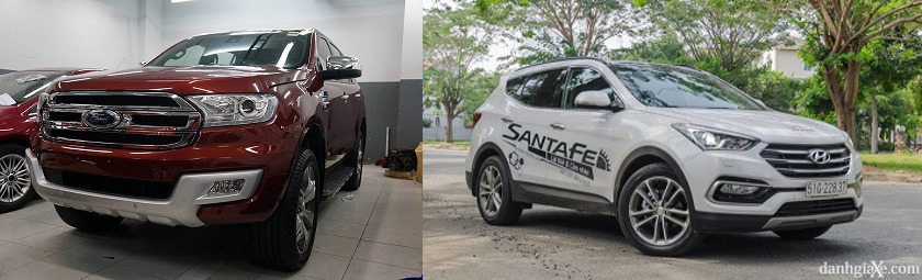 Everest Titanium Và Hyundai Santa Fe 2020 - Có Gì đấu Nhau